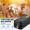 Menič čistý sínus 5000 W 12 V→230 V s lcd a usb pre auto, karavan