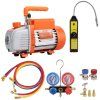Vákuová pumpa s manometrovou sadou a 3 hadicami 1/4 HP 4 CFM
