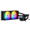 Vodné aio chladenie procesora 120mm, 2.1" lcd, argb, pre 115x/am4/am5