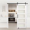 Posuvné dvere 813×2134 mm, mdf panel so sklom, pvc povrch, s kovaním