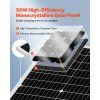 Solárna nabíjačka akumulátora 50W 12V mppt mono panel ip65 pre auto