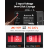Transformátor napätia 1000VA pre 110V/220V, zásuvky US a EU, istič