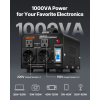 Transformátor napätia 1000VA pre 110V/220V, zásuvky US a EU, istič