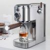 HiBREW H13 Semi-automatic Coffee Machine, Touchscreen, 20 Bar Pressure, Multi-function Brewing Modes, Adjustable Drip Tray - Silver