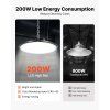 Sada halových led svietidiel 10 ks 200W 30000 lm 5000K IP65 100-277V