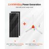 Solárno-veterný systém 12V 600W, 200W panel, 400W turbína, 12,8V 100Ah