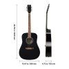 Akustická dreadnought gitara 41 in/1041.4 mm čierna, pre dospelých