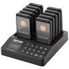 Bezdrôtový pager systém 400m, 10 pagerov, vibrácia a blikanie