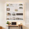 Lamelový panel slatwall 4×4 ft, mdf, biely, modulárny, nastaviteľný