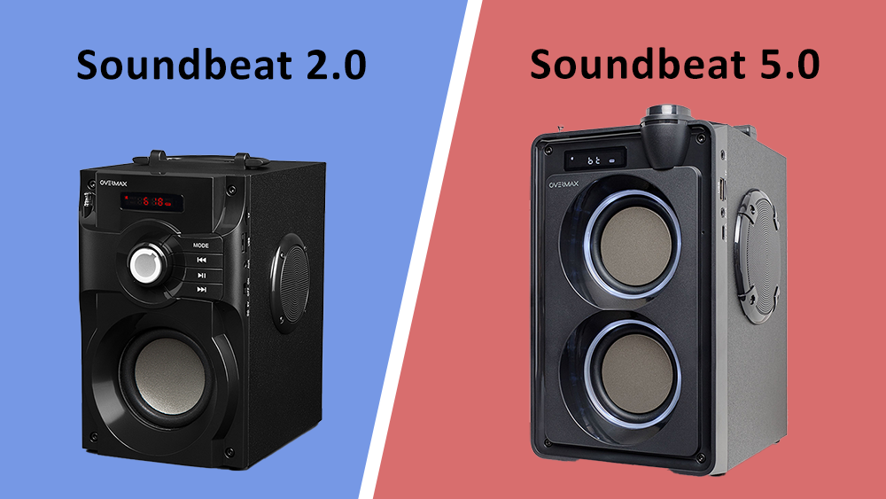 Porovnanie Overmax SoundBeat 2.0 a 5.0: Ktorý prenosný reproduktor je pre vás ten pravý?