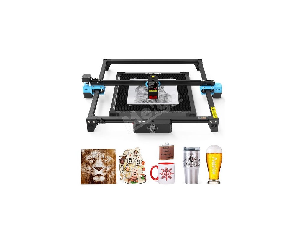 TWO TREES TTS-20 Pro 20W Laser Engraver Cutter with Air Pump, Laser Bed, 0.08*0.08mm Laser Spot, 500mm/s Engraving Speed, WiFi Connection, 98% Pre-Assembled, 418x418mm