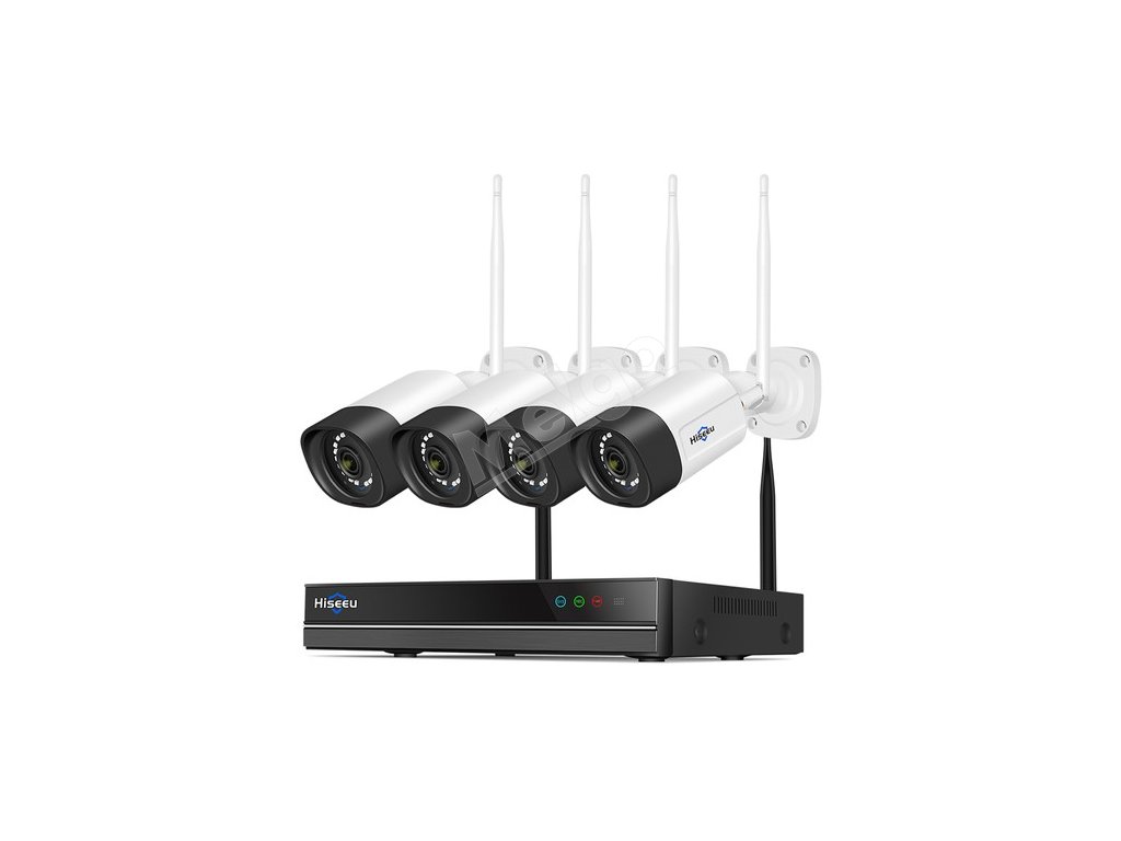 Hiseeu WiFi Security Camera System, 10CH NVR, 5MP HD Video, 24/7 Time Record, Color Night Vision, Human Motion Detection, 2 Way Audio, IP66 Waterproof, Plug & Play, No HDD
