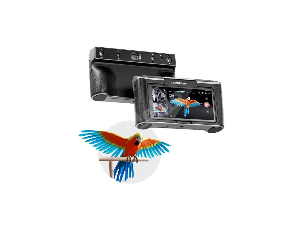Revopoint MIRACO Pro 3D Scanner with 32GB RAM, 0.02mm High Precision, 15fps Scanning Speed, 8K Color Capture, 180° Rotating Screen, 9-axis IMU, 2K HD Picture, Single-shot & Continuous Mode, Standable Design, for Small to Large Objects