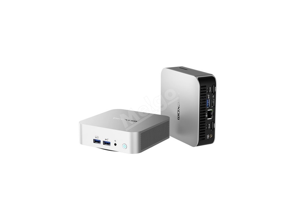 GEEKOM A8 AI Mini PC, AMD Ryzen 9 8945HS 8 Cores Max 5.2GHz, 32GB DDR5 5600MHz RAM 2TB SSD, USB3.2 Type-C(8K@30Hz) + USB4.0 Type-C(8K@30Hz) + 2*HDMI2.0(4K@60Hz) Four Screen Display, WiFi 6E Bluetooth5.2, 3*USB3.2 1*USB2.0 1*2.5Gbps LAN 1*Headset Jack