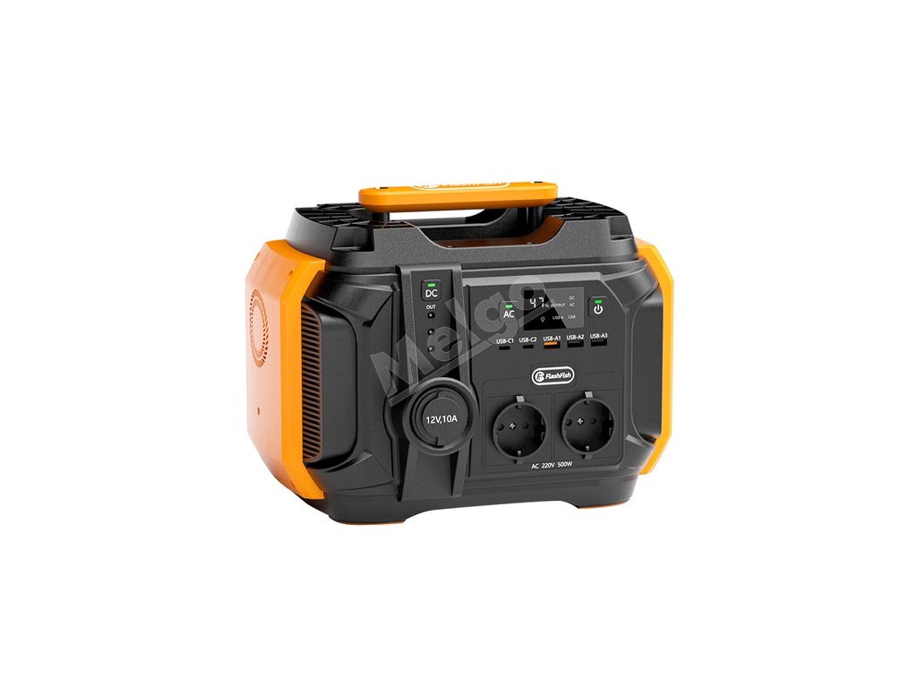 FlashFish A501 Portable Power Station 540Wh/500W (Peak 1000W) AC 230V Output Portable Solar Generator CPAP Battery Failure Provides Emergency Power Supply for Motorhomes/Vans Outdoor Camping