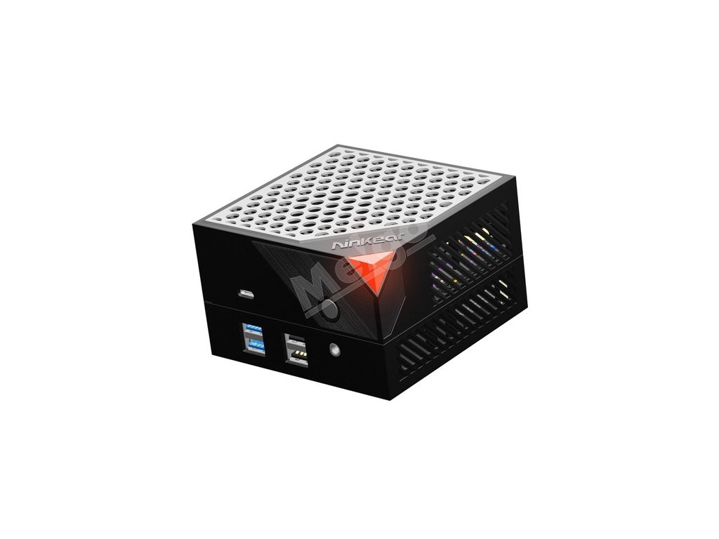 Ninkear MBOX 8 Pro Magnetic Modular Mini PC, AMD Ryzen 7 8845HS 8 Cores Max 5.1GHz, 32GB DDR5 RAM 1TB SSD, HDMI + DP + Type-C 4K Triple Display, WiFi 6 Bluetooth 5.2, 2*USB3.0, 2*USB2.0, 2*RJ45, 1*Headphone Jack, RGB Light