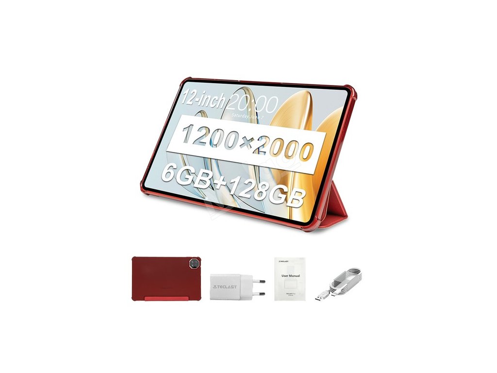 Teclast T60AI Android 15 Tablet, 12 inch 2000*1200 IPS Screen, Allwinner A733 8 Core Max 2.0GHz, 6GB+10GB Expansion RAM 128GB ROM, Dual Type-C Ports, WiFi6 Bluetooth 5.4, 5MP+13MP Cameras, 8000mAh Battery