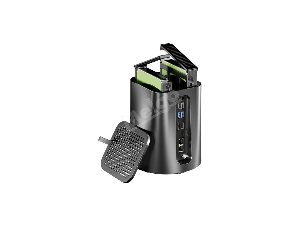 AOOSTAR R7 NAS Mini PC, AMD Ryzen 7 5825U 8 Cores Max 4.5GHz, 32GB DDR4 RAM 1TB SSD, HDMI+DP+Type-C Triple 4K Display, WiFi 6 Bluetooth 5.2, 2*USB3.0, 2*USB2.0, 2*2.5G RJ45, 1*TF Card Slot, 1*3.5mm Audio, Dual-fan Cooling - EU Plug