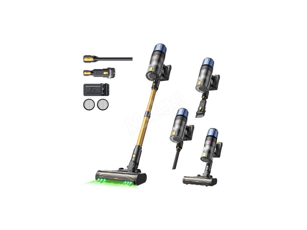 Proscenic P15 Cordless Stick Vacuum Cleaner, 50kPa 580W Powerful Suction, 70min Runtime, Anti-Tangle Brush, Green Light, 6 Layers Filter