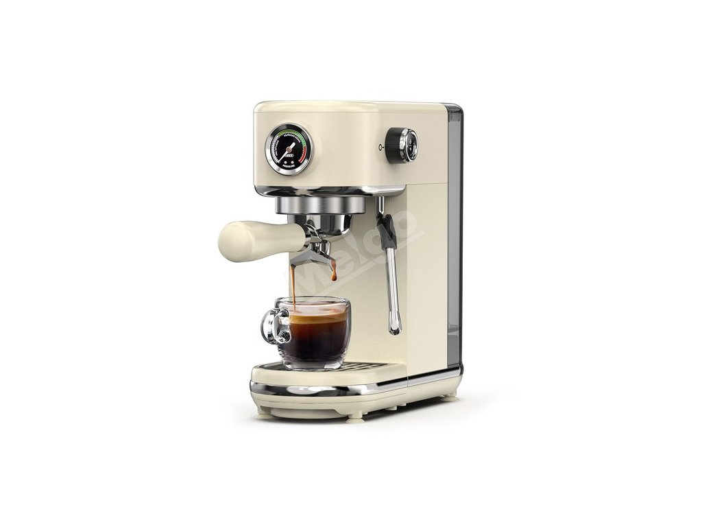 HiBREW H10B Semi-Automatic Espresso Coffee Machine, 20Bar Professional with Adjustable Temperature & Cup Volume, 51mm Aluminum Portafilter, 1.3L Removable Water Tank - Beige