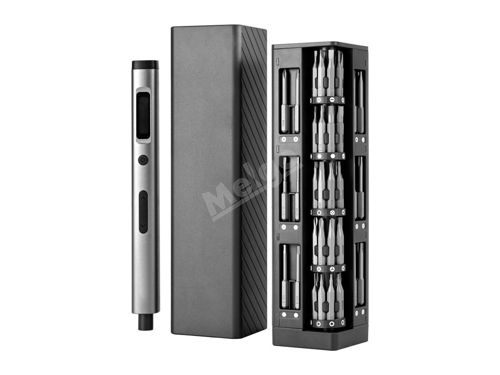 Elektrická presná skrutkovačka 52 bitov, s2, led, type-c, s puzdrom