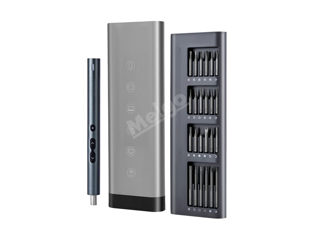 Elektrický presný skrutkovač so 48 magnetickými bitmi, s2, led, type-c