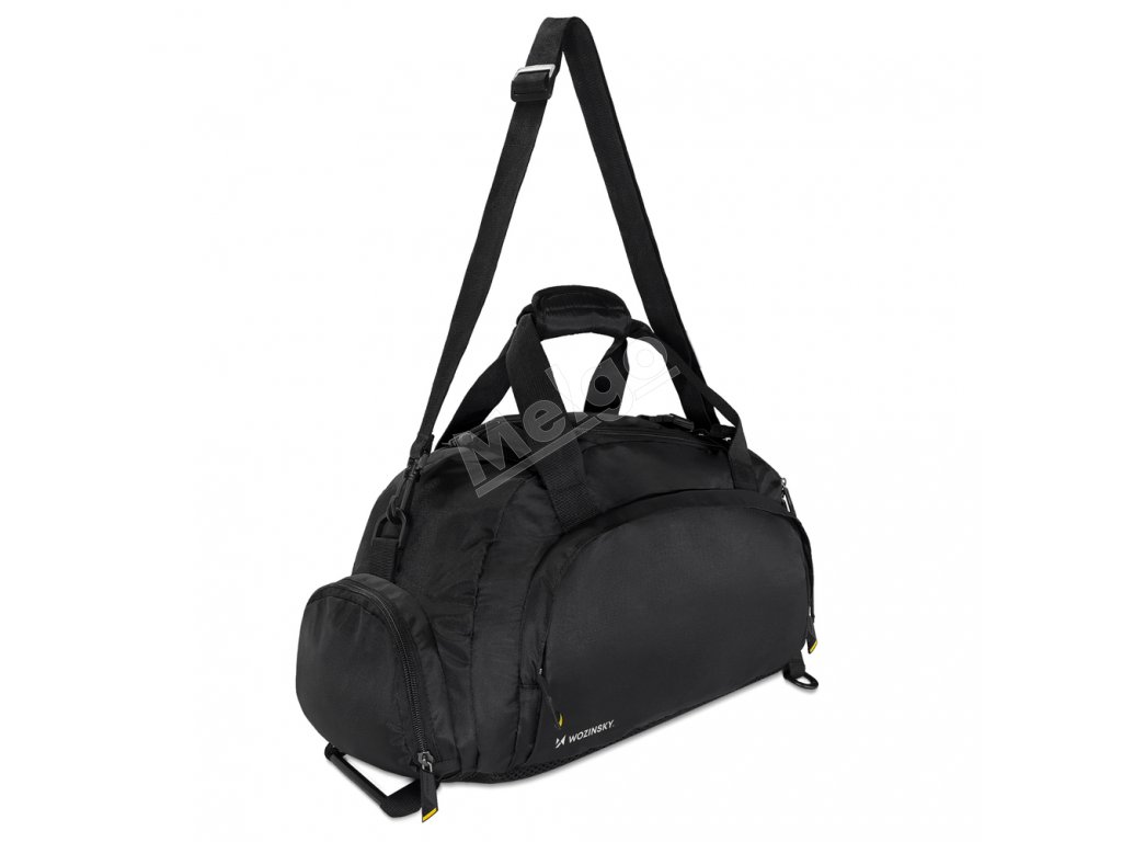 Wozinsky športová taška batoh príručná batožina 40x20x25 cm do lietadla  čierna (WSB-B01) | Melgo.sk