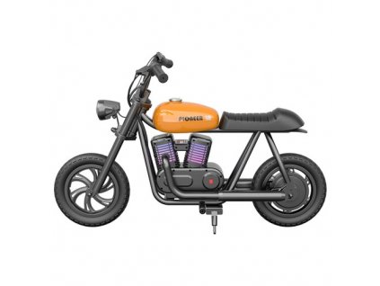 HYPER GOGO Pioneer 12 Plus Electric Chopper Motorcycle for Kids 24V 5.2Ah 160W with 12'x3' Tires, 12KM Top Range - Orange