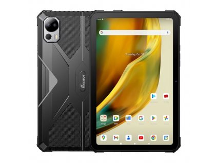 FOSSiBOT DT1 Lite 10.4-inch Rugged Tablet, MT8788 Octa-core 2.0GHz, Android 13, 1200x2000 2K FHD IPS Screen, 4GB RAM 64GB ROM, 13MP+5MP Camera, 2.4G/5G WiFi Bluetooth 5.0, 11000mAh Reverse Charge, Water/Dust/Shock-pro, Face ID Unlock - Black