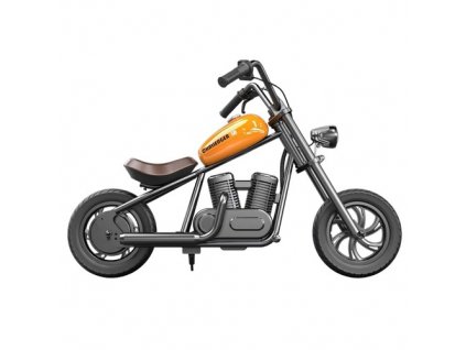 HYPER GOGO Challenger 12 Electric Chopper Motorcycle for Kids 24V 5.2Ah 160W with 12'x3' Tires, 12KM Top Range - Orange