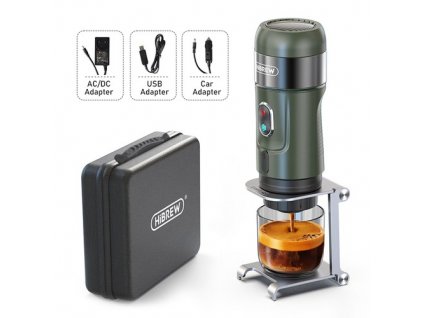 HiBREW H4B Wireless Portable 3 in 1 Espresso Coffee Maker, 15 Bar Pressure, 2200mAh Rechargeable Battery, with Adapter Storage Bag Bracket