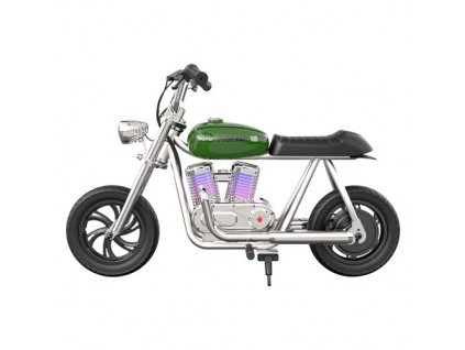 HYPER GOGO Pioneer 12 Plus with App Electric Motorcycle for Kids, 24V 5.2Ah 160W with 12'x3' Tires, 12KM Top Range - Green