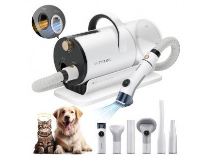 Ultenic P30 Combo Pet Grooming Drying Kit, Max 20KPa Suction, 2L Dust Cup, 8 Suction/Speed Modes, 3 Temperature Levels, LED Touch Screen, Low Noise, for Dogs and Cats