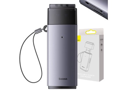 Čítačka pamäťových kariet Baseus Lite Series SD/TF, USB (sivá)