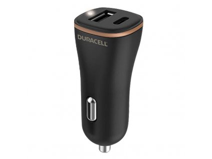 Nabíjačka do auta USB, USB-C 27W Duracell (čierna)