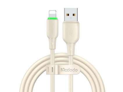 Kábel USB na Lightning Mcdodo CA-4740 s LED svetlom 1,2 m (béžový)