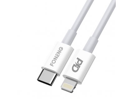 Kábel USB-C pre Lighting Foneng X31, 3A, 2M (biely)