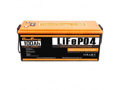 Cloudenergy 24V 100Ah LiFePO4 Battery Pack, 2560Wh Energy, 6000+ Cycles, Built-in 100A BMS, Support in Series/Parallel, Perfect for Replacing Most of Backup Power, RV, Boats, Solar, Trolling motor, Off-Grid