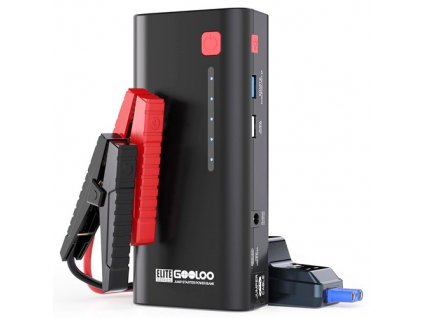 GOOLOO GE1200 Jump Starter, 2000A Peak Current, 13200mAh Battery Capacity, 12V Auto Battery Booster, LED Light