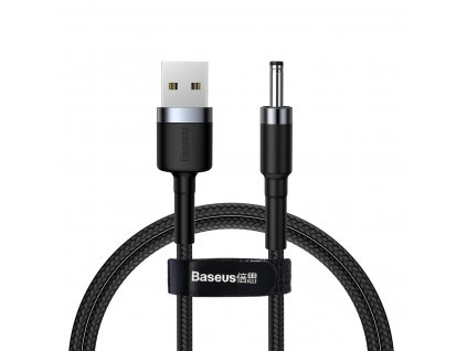 113442 kabel baseus cafule usb na dc 3 5 mm 2a 1 m sivy cierny