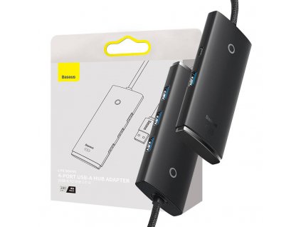 Rozbočovač 4w1 Baseus Lite Series USB do 4x USB 3.0 2m (čierny)