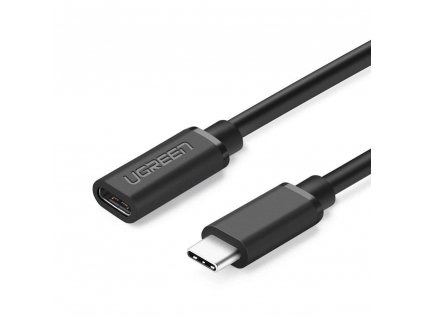 Predlžovací kábel Ugreen USB typ C 3.1 (samica) - USB typ C 3.1 (samec) 0,5 m čierny (40574)