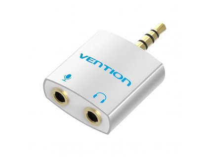 Adaptér audio 4-pólový 3,5 mm samec na 2x 3,5 mm samica Vention BDBW0 strieborný
