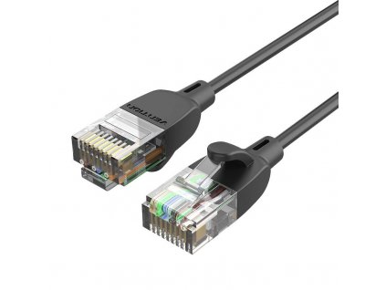 Sieťový kábel UTP CAT6A Vention IBIBH RJ45 Ethernet 10Gbps 2m Black Slim Type