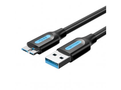 Kábel USB 3.0 A na Micro-B Vention COPBD 2A 0,5 m čierny PVC