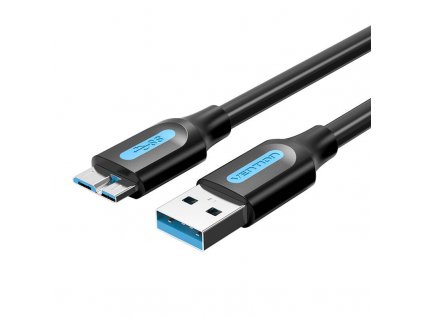 Kábel USB 3.0 A na Micro-B Vention COPBC 2A 0,25 m čierny PVC