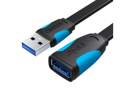 Plochý predlžovač USB 3.0 Vention VAS-A13-B200 2 m čierny