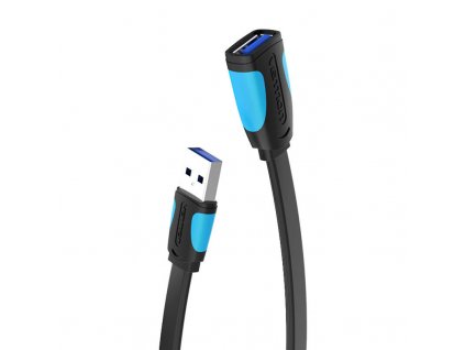 Plochý predlžovač USB 3.0 Vention VAS-A13-B300 3 m čierny