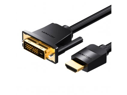 Kábel HDMI na DVI (24+1) Vention ABFBI 3 m, 4K 60Hz/ 1080P 60Hz (čierny)