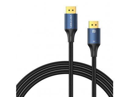 Kábel DisplayPort 1.4 Vention HCELH 2 m, 8K 60Hz/ 4K 120Hz (modrý)